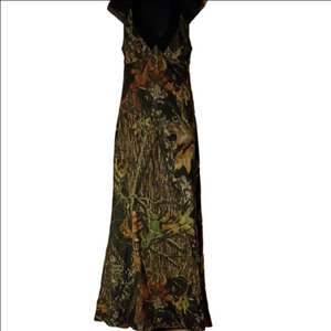 Forest Patterned / Camouflage Maxi Dress.Gorpcore. Handmade.